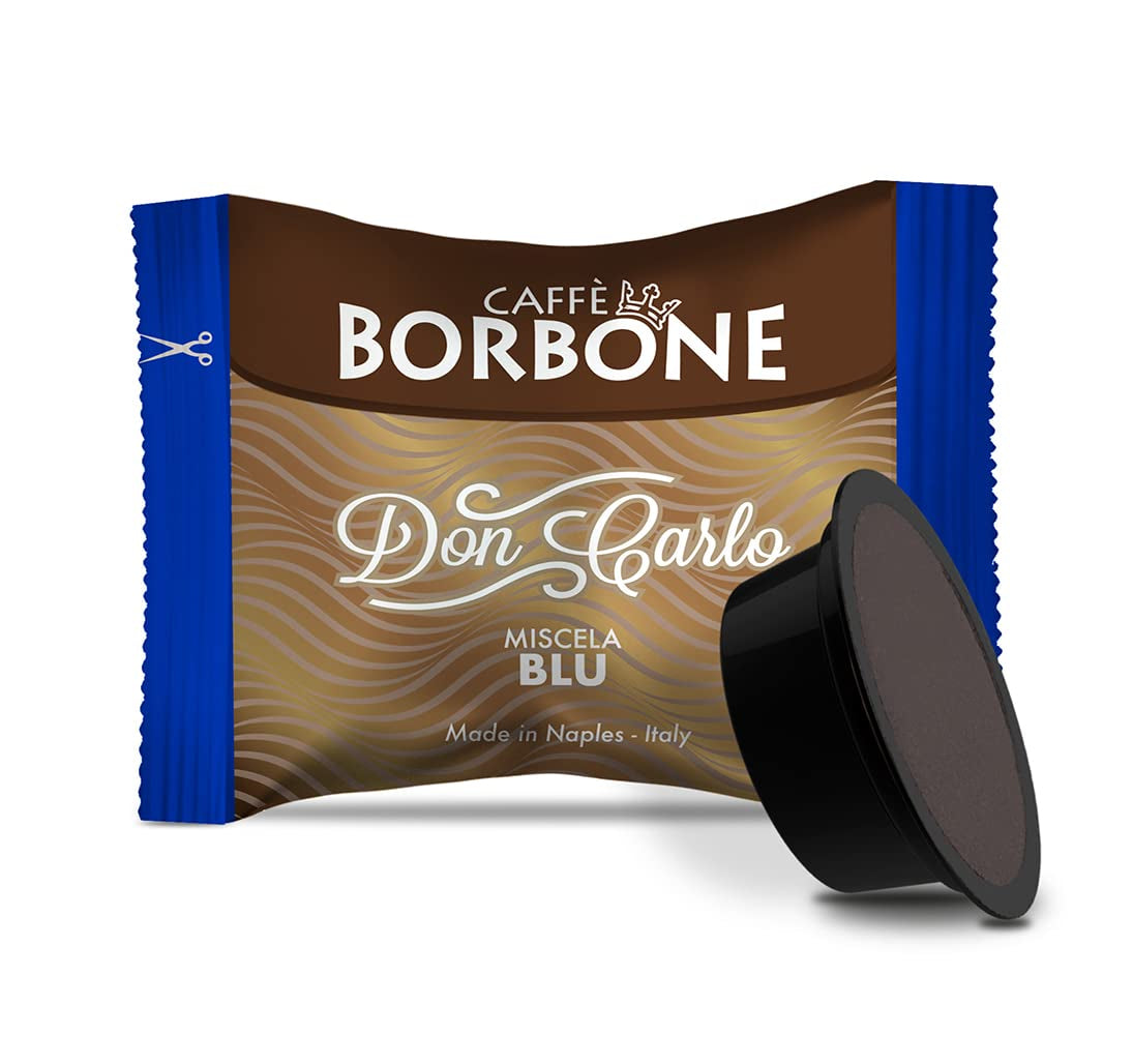 Caffè Borbone Don Carlo Blaue Blend - 50 Kapseln - Kompatibel med Lavazza®* A Modo Mio®* Haushalts-Espressomaschinen