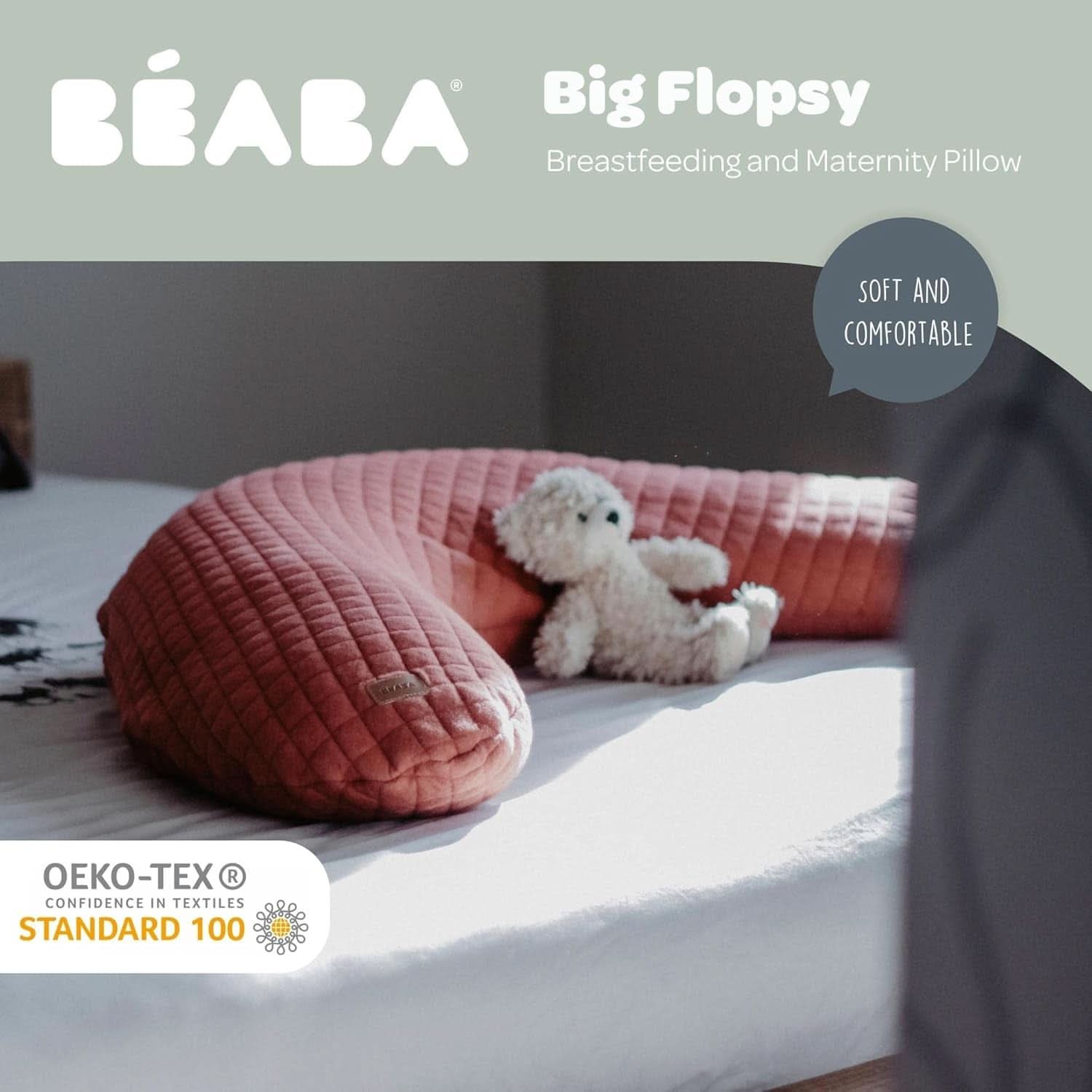 Red Castle - Gravid- och amningskudde, 170 cm Tillbehör Mat och amning Bebe Naty Shop
