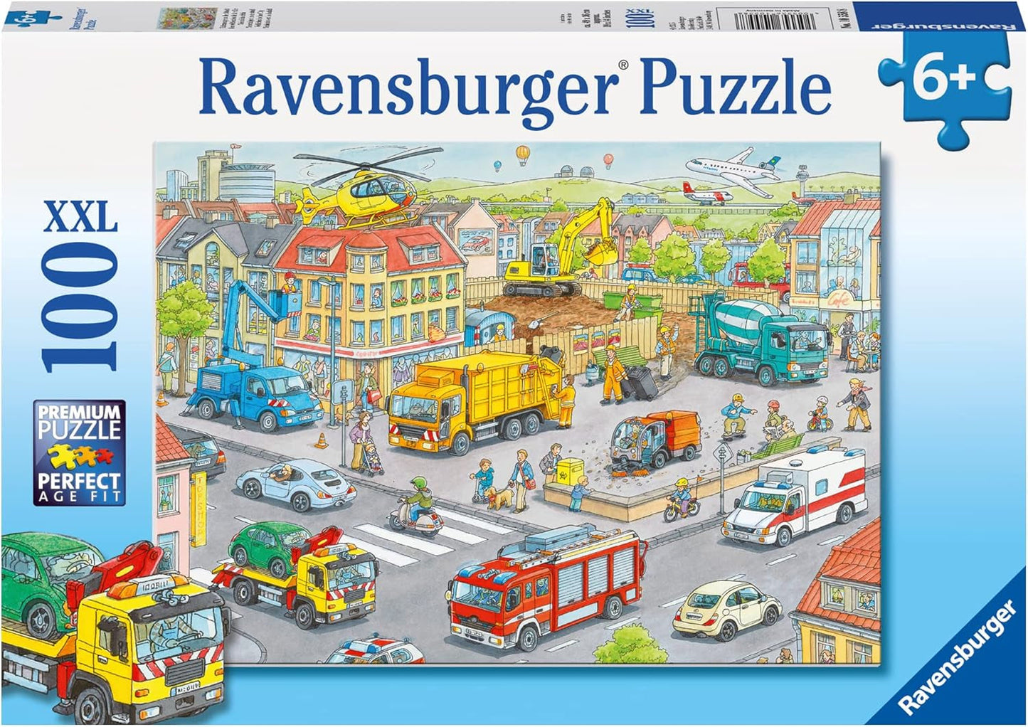Ravensburger pussel för barn - 10558 Fordon i staden - Pussel för barn från 6 år med 100 bitar i XXL-format Pussel Naty Shop Standardtitel