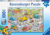 Ravensburger pussel för barn - 10558 Fordon i staden - Pussel för barn från 6 år med 100 bitar i XXL-format Pussel Naty Shop Standardtitel