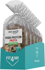 Best Body Nutrition Protein Pasta 6 x 200 g - Fit4Day High Protein Tagliatelle - 61% Protein, Low Carb, Vegan & Laktosfri, Sojafri - Högkvalitativt ärtprotein - För lågkolhydratdieter