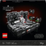 LEGO 75329 Star Wars Death Star Trench Run Diorama Set, Luke Skywalkers X-Wing vuxenmodellsats, A New Hope Fan Merchandise, Rumsdekoration, Presentbyggset Besuche den LEGO-Store