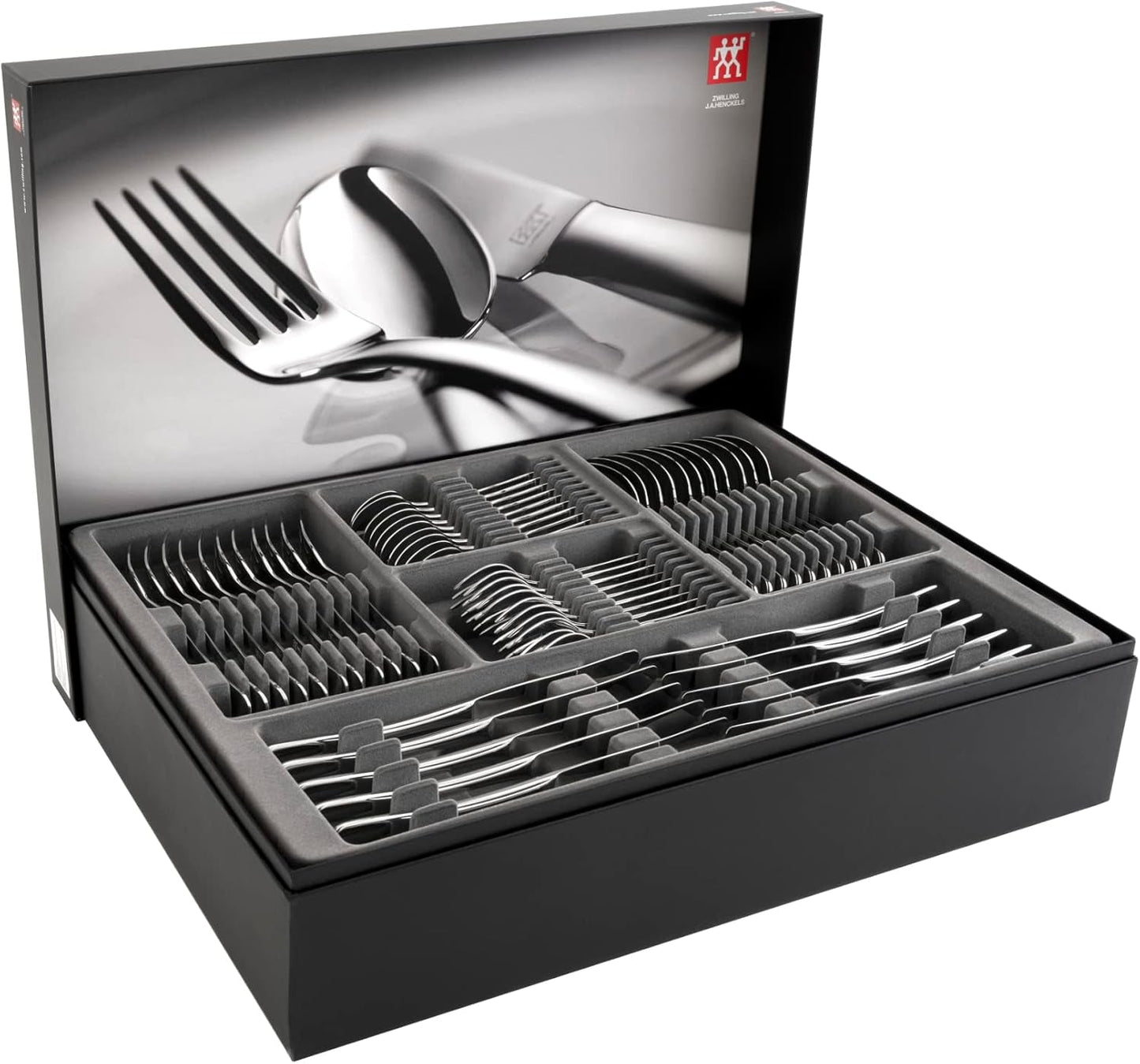 ZWILLING Nottingham bestickset, 72 delar, för 12 personer, rostfritt stål 18/10 Kitchen Naty Shop