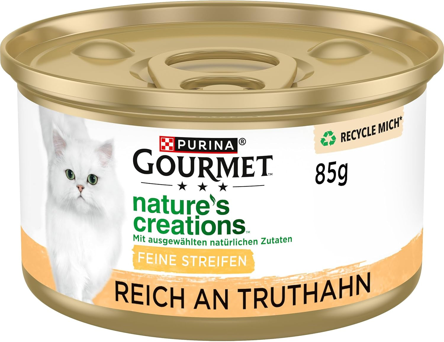 Gourmet Nature's Creation våtfoder för katter i gelé, naturlig kalkon, förpackning om 12 (12 x 85 g)