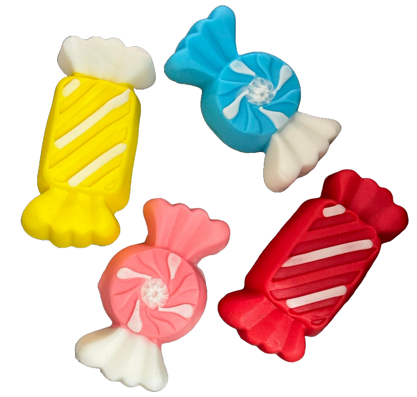 Set med 4 ätliga sockerdekorationer, godisdekorationer från Sugar Paste Nati Shop