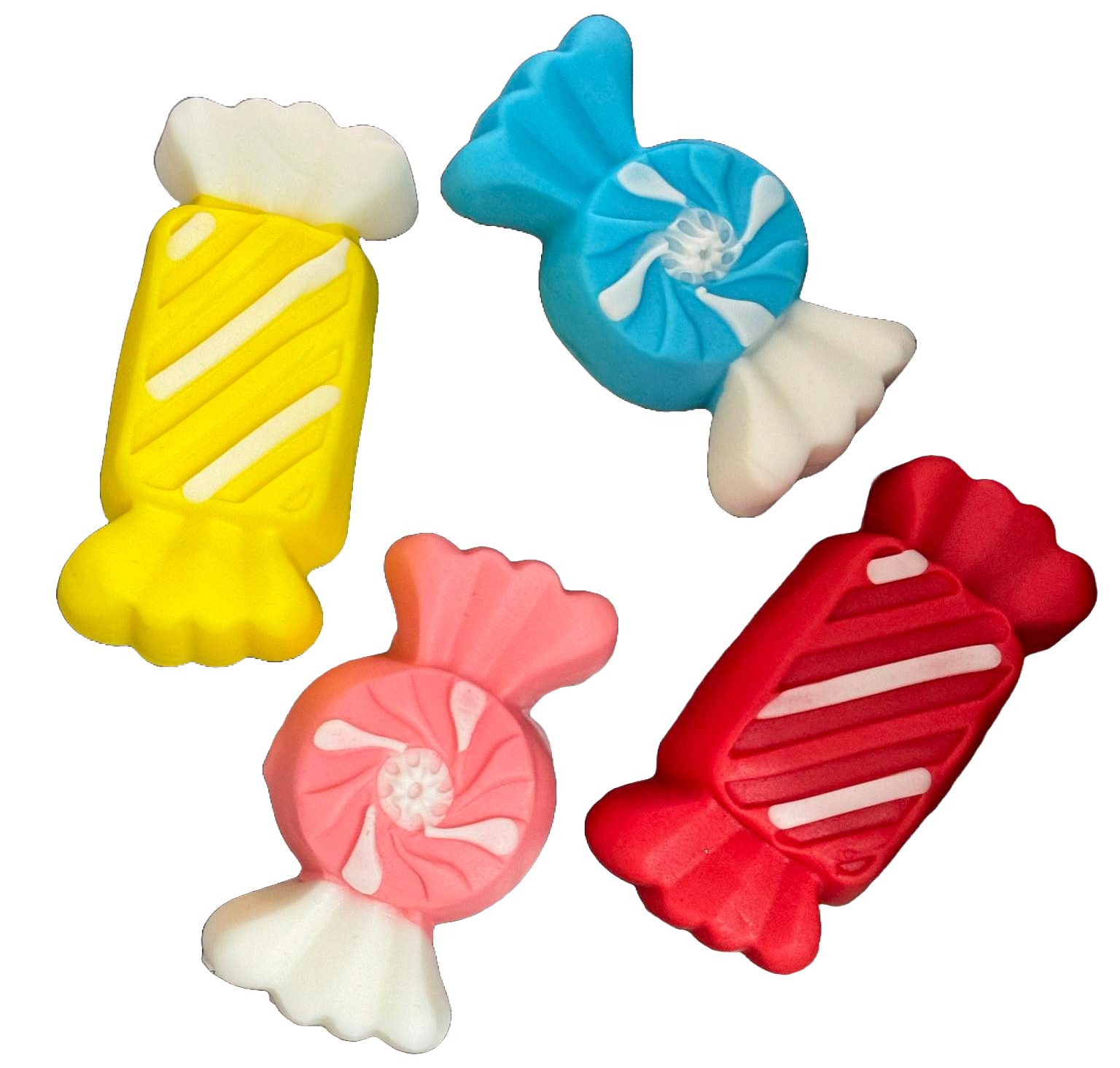 Set med 4 ätliga sockerdekorationer, godisdekorationer från Sugar Paste Nati Shop