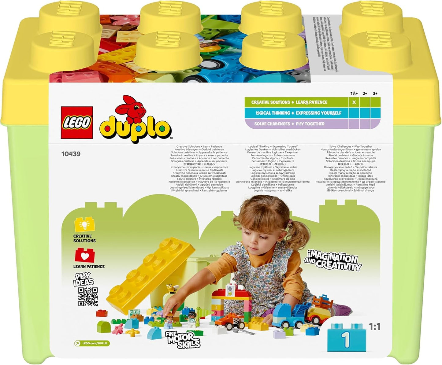 LEGO DUPLO Classic Brick Box Bilar och lastbilar, fordonslekset för barn från 1,5 år, kreativ lärande leksak, billeksak och racerbilsset 10439 Byggset Besuche den LEGO-Store