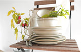 MÄSER 931818 Nottingham Vintage Series servisset för 4, 12-delad frukostservering med oregelbundna runda former i retrolook, kakel, beige