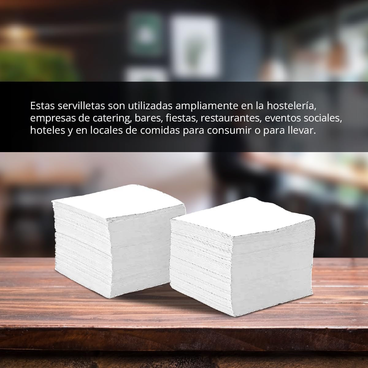 300-pack vita Cocktailpappersservetter + Servetthållare i rostfritt stål Micro Dot Texture Tjock Absorberande 10 X 10 cm ihopvikt