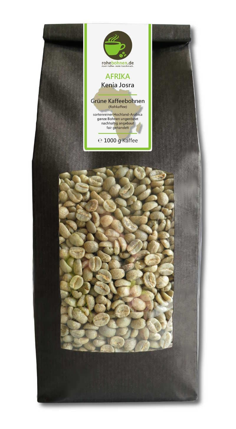 Råkaffe - Green Highland Coffee Kenya Josra (gröna kaffebönor 1000g) - GMP-certifierad