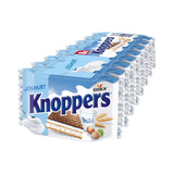 White and Black Knoppers – 8 x 25g – Rånskivor fyllda med mörka kakaobrån, bitar av svarta kex, mjölk och nougatkräm