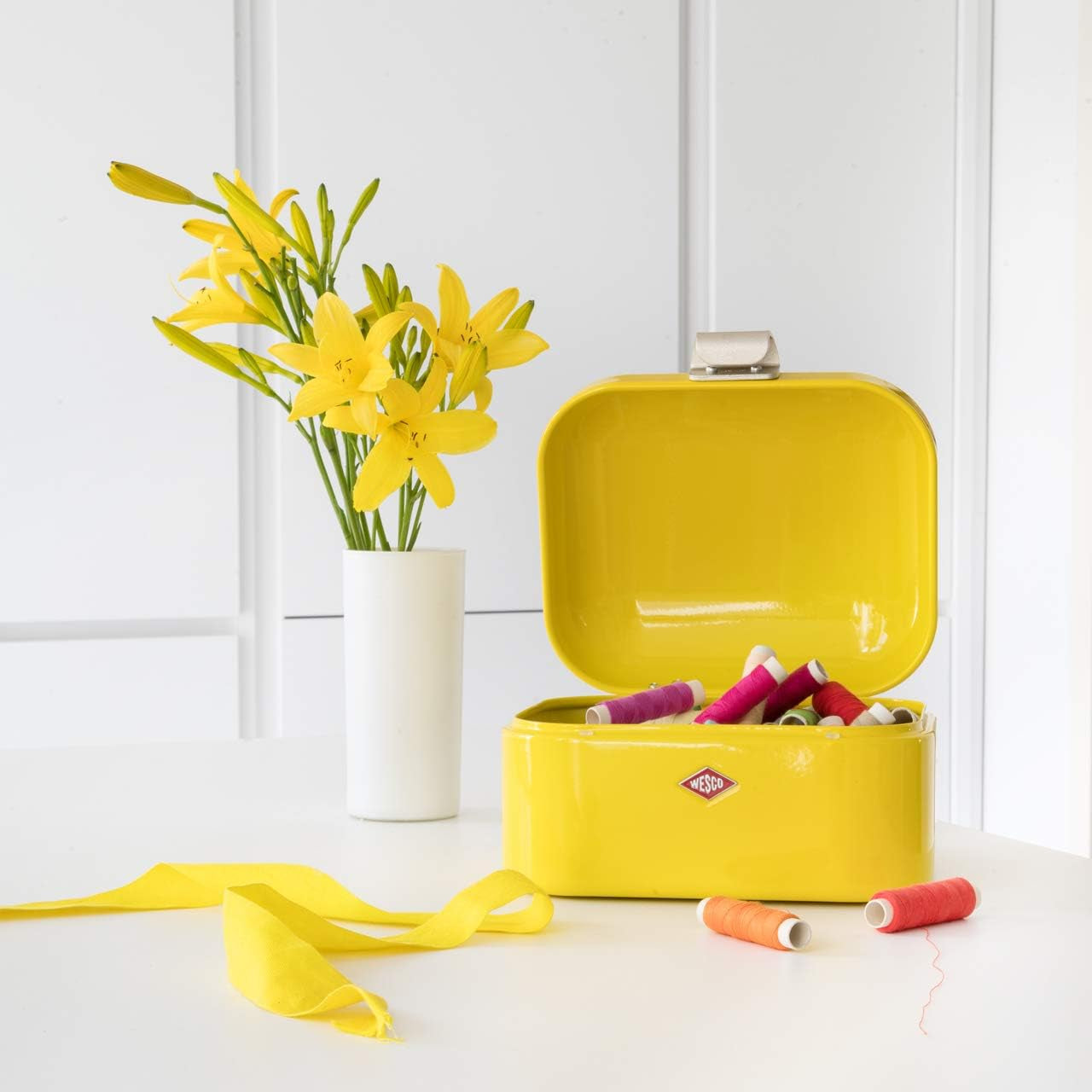 Wesco 235 001 Mini Grandy brödkorg 17 x 18 x 12 cm (L/B/H) rosa, rostfritt stål Matförvaringslådor Naty Shop