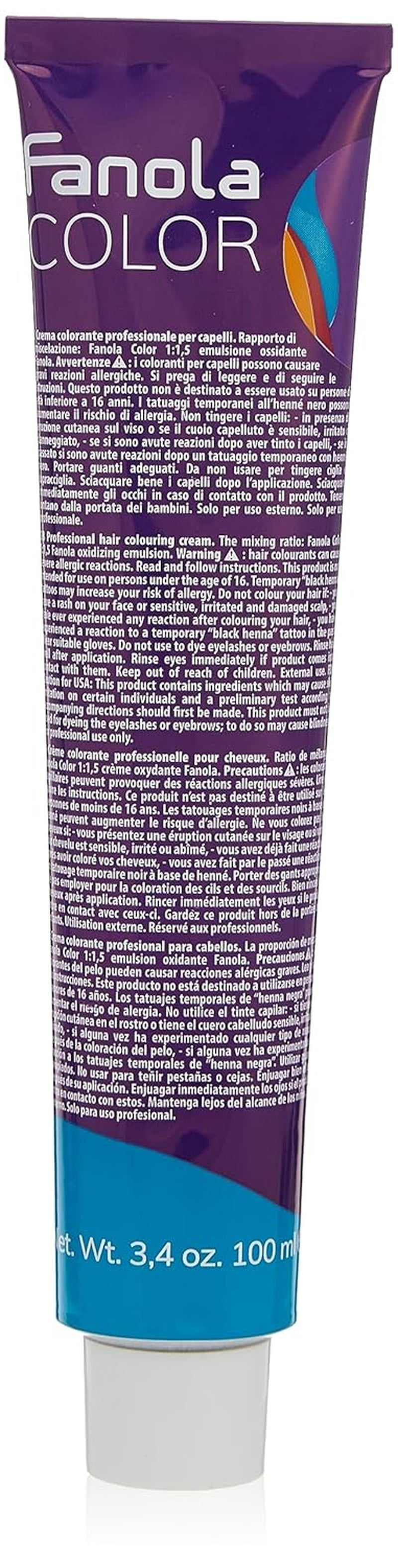 Fanola crema colore Färgkräm 7.0 Blond, 100 ml Hårfärgning Naty Shop 8.44 Ljusblond levande koppar