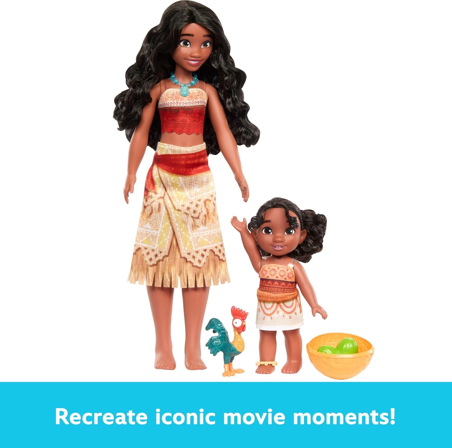 Mattel Disney Moana JBT41 Simea modedocka med fotledstillbehör 5 ledade leder och avtagbar outfit Filminspirerad leksak JBT41