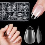 Korta lösnaglar Ballerina 120st lim på 12 storlekar Korta konstgjorda naglar Soft Gel Heltäckande Nageltips för korta gelnaglar S