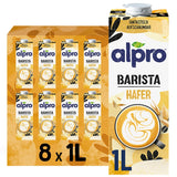Alpro Barista Haferdrink – Zum Aufschäumen – Vegan und milchfrei – Von Natur aus lactosfrei – Rich an Ballaststoffen, Calcium und Vitaminen – 8 x 1 L – Haltbar