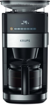 Krups Espressomaskin KM8328 Mal med kvarn | 24 timmars timer | Spannmålsbehållare 180 g | Kapacitet 1,25 l för upp till 15 koppar kaffe | Funktion för automatisk avstängning | 3 slipinställningar | Svart