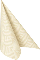 Papstar, 50 servetter "ROYAL Collection" 1/4-faldig 40 Cm X 40 Cm champagne "Elegance", #86497