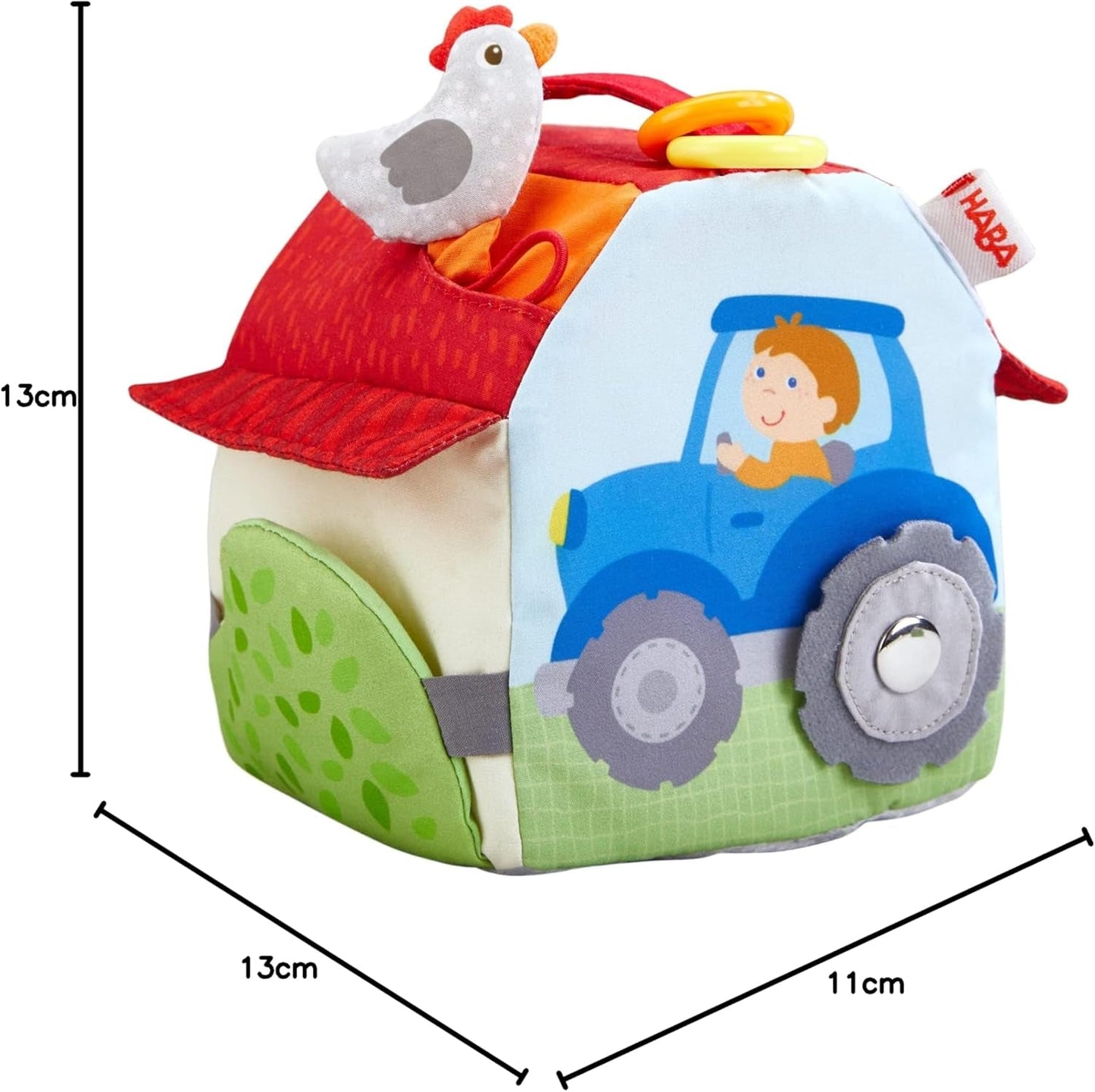 HABA 306383 - Lekkubgård, multifunktionell leksak från 6 månader Babyleksaker Naty Shop
