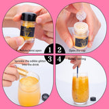 Ätbart glitterglitter - 4 färger ätbart glitterpulver, glitterpulver för drycker, mat, kakor - ätbart metalliskt matfärgningspulver för bakning, cocktails - 5G/flaska
