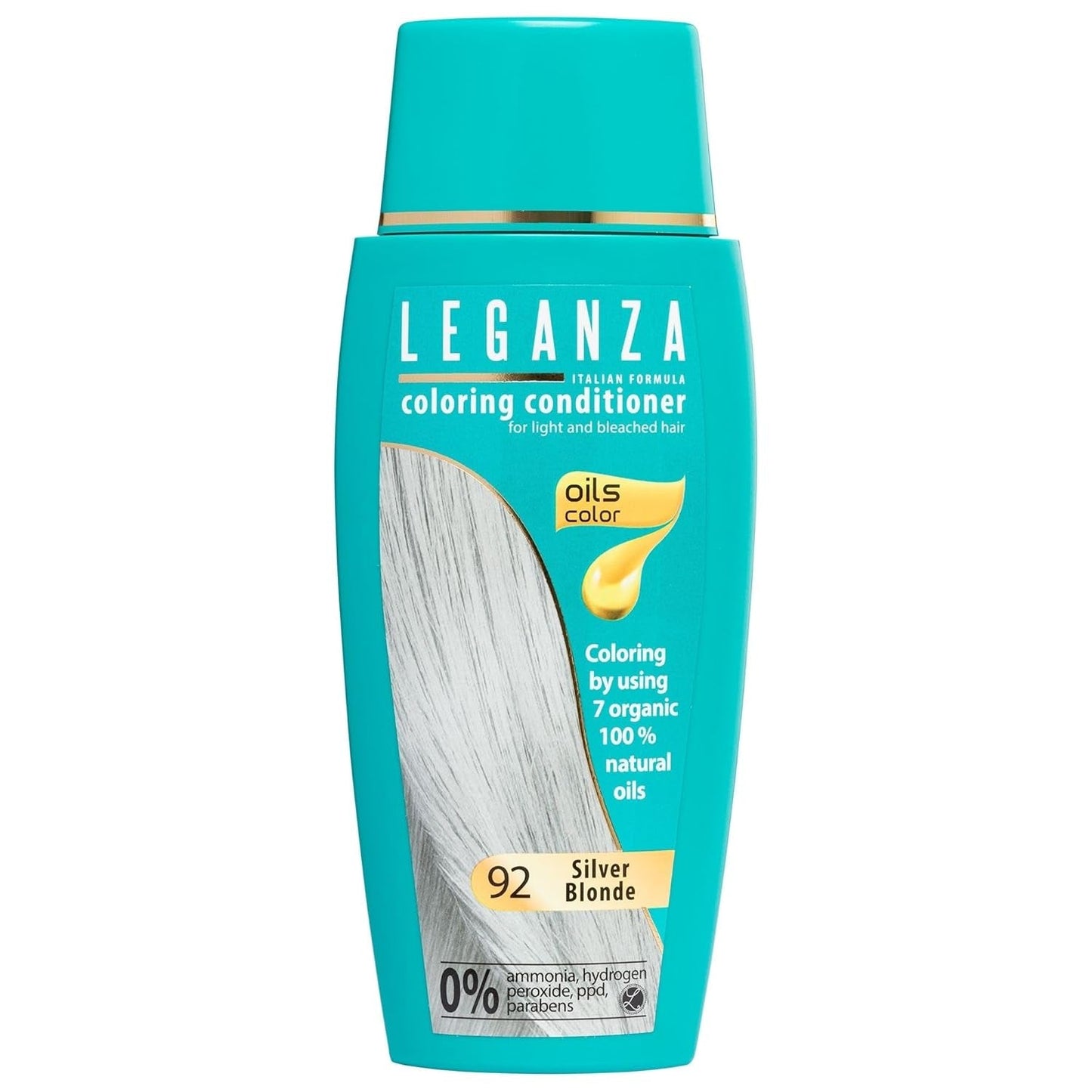 Leganza Natural Balm Hårfärg 71 Café Latte | Hårfärgningsmedel utan ammoniak | Berikad med 7 naturliga oljor | 150 ml Naty Shop Hair Dye 92 Silver Blond