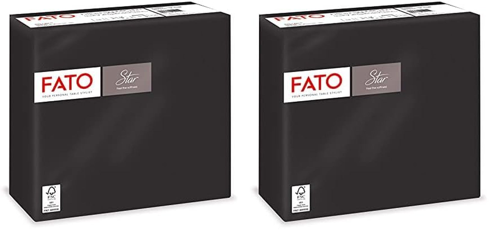 - Mjukhet och mjukhet Engångspappersservetter 40-pack vävnader Storlek 38X38 vikt 4 2-lagers svart färg 100 % rent cellulosapapper Fsc-certifierat (2-pack)