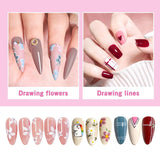 Sularpek Nail Art Liner Pinsel, 5 Stück Profi Detail Fine Nails Gel Nails Brush, Nagel Pinsel Dünn Für Beauty Frauen Nagelstudio (5 Größen, Rosa)