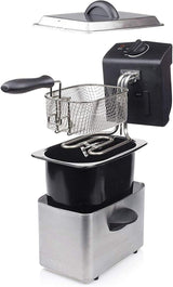 Tristar fritös i rostfritt stål - Med 2 liters kapacitet, kallzonsfunktion och justerbar termostat upp till 190°C, FR-6919, silver Vitvaror Naty Shop
