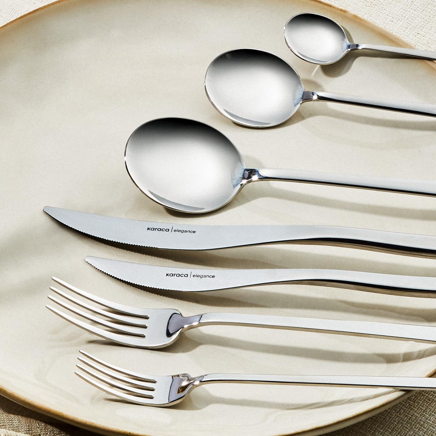 Karaca Amour, set med 84 bestick för 12 personer Kitchen Naty Shop