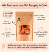 Frystorkade aprikoser BRIX | Naturliga, torkade aprikoser 85 g | Great Taste Award för torkad frukt, torkad | Icke-GMO, glutenfri, vegan, konserverade vitaminer Naty Shop Dehydrerade produkter