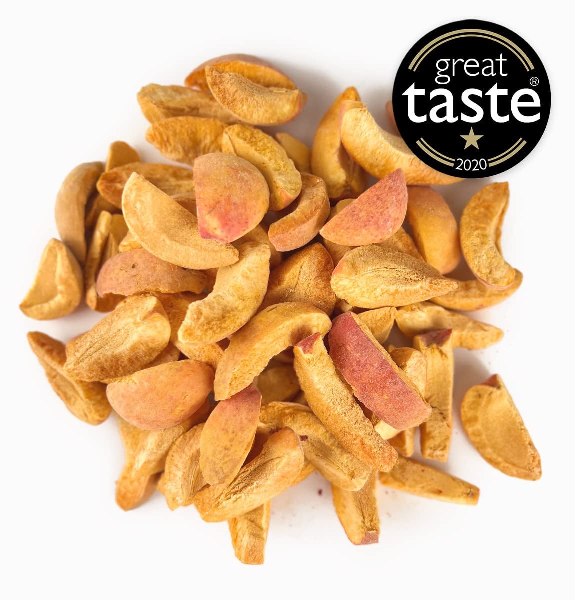 Frystorkade aprikoser BRIX | Naturliga, torkade aprikoser 85 g | Great Taste Award för torkad frukt, torkad | Icke-GMO, glutenfri, vegan, konserverade vitaminer Naty Shop Dehydrerade produkter