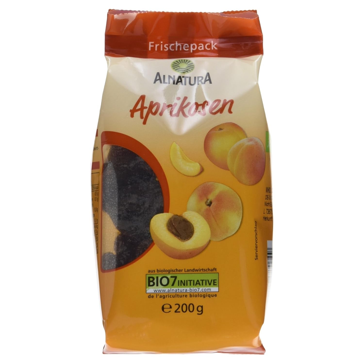 Torkade ekologiska aprikoser, fröfria, 200g Dehydrerade produkter Naty Shop Standardtitel