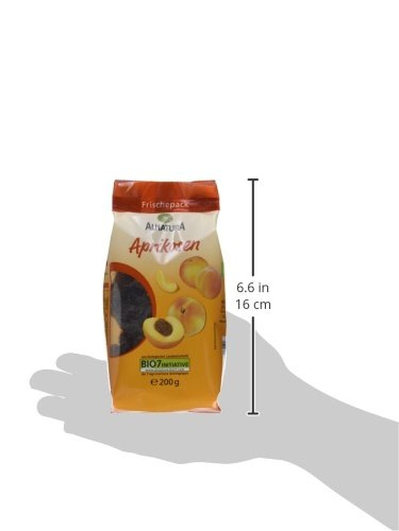 Torkade ekologiska aprikoser, kärnfria, 200g Naty Shop torkade produkter