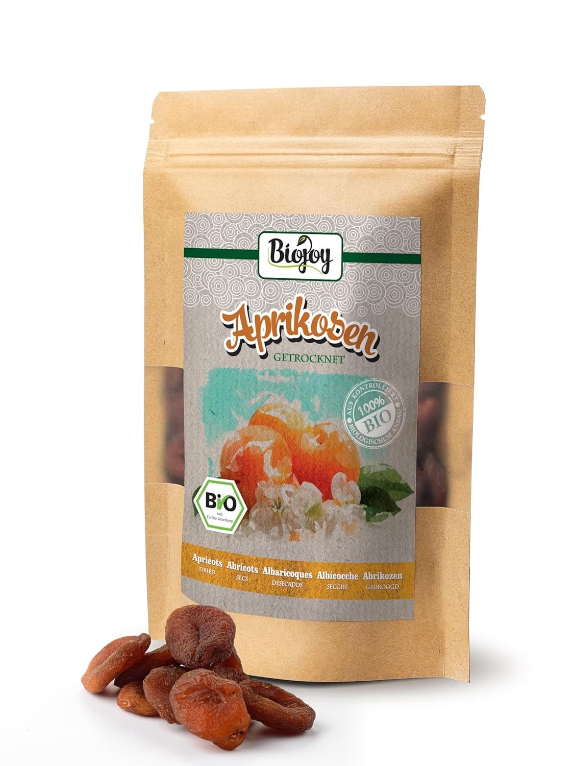 Biojoy torkade aprikoser (500 g), osvavelfria Uttorkade produkter Min butik