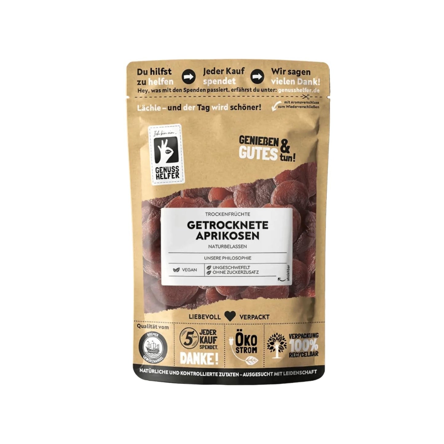 Bremer Gewürzhandel torkade aprikoser, torkad frukt utan tillsatt socker och osvavel, 1 kg Torkade produkter Naty Shop 250 G