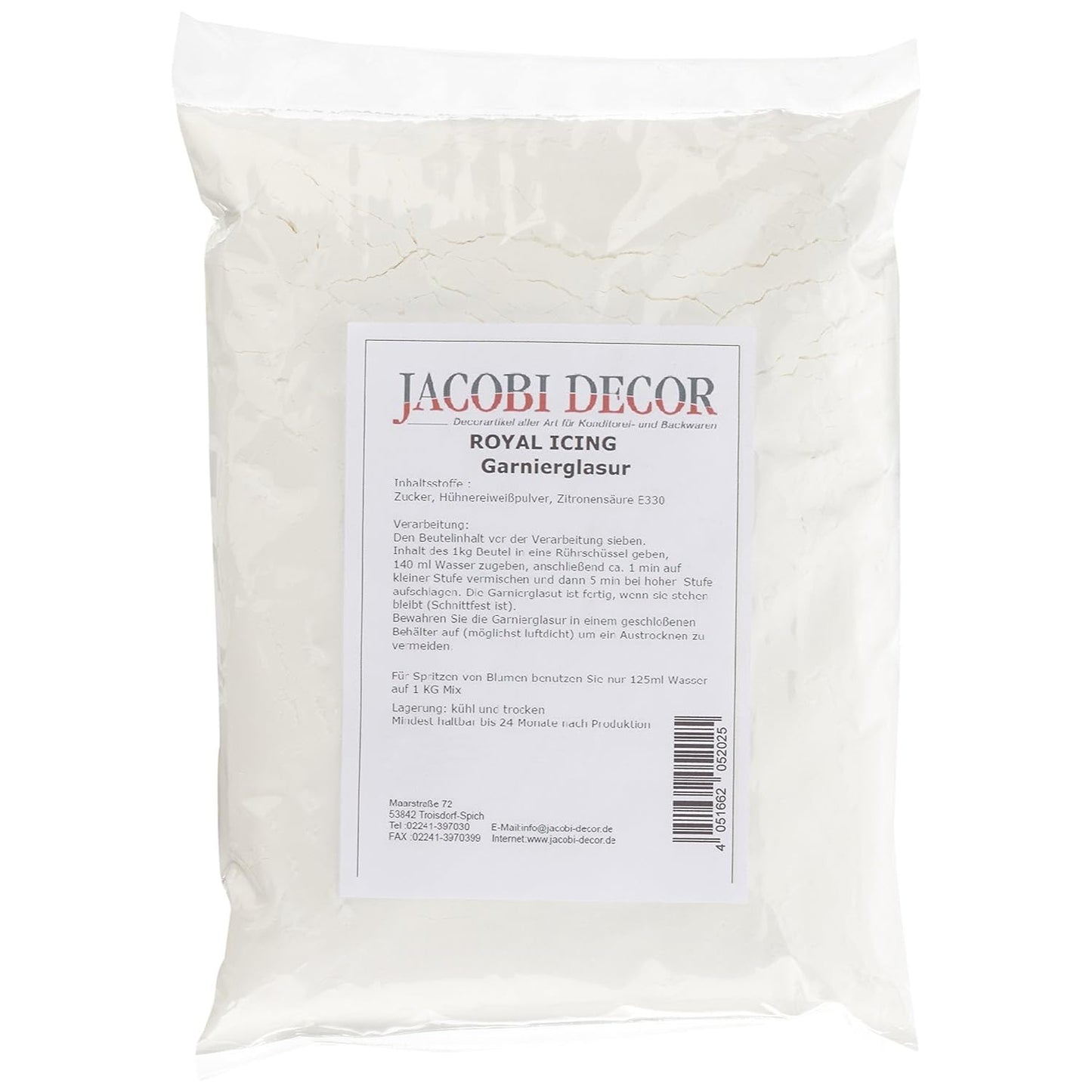 Cake Company Royal Icing 1 förpackning (1 x 1000g) I Bästa kvalitet torr tårtdekoreringsmix I För glasyr och fina linjer I Glutenfri I Perfekt för tårtor och cupcakes Naty Shop Sockerpasta