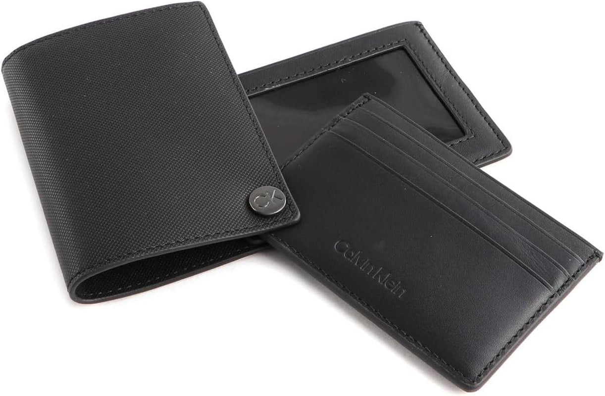 Calvin Klein CK CLEAN PQ TÄCKAD KORTHÅLLARE Plånbok för män, svart (Ck Black), OS Plånbok Herr Naty Shop
