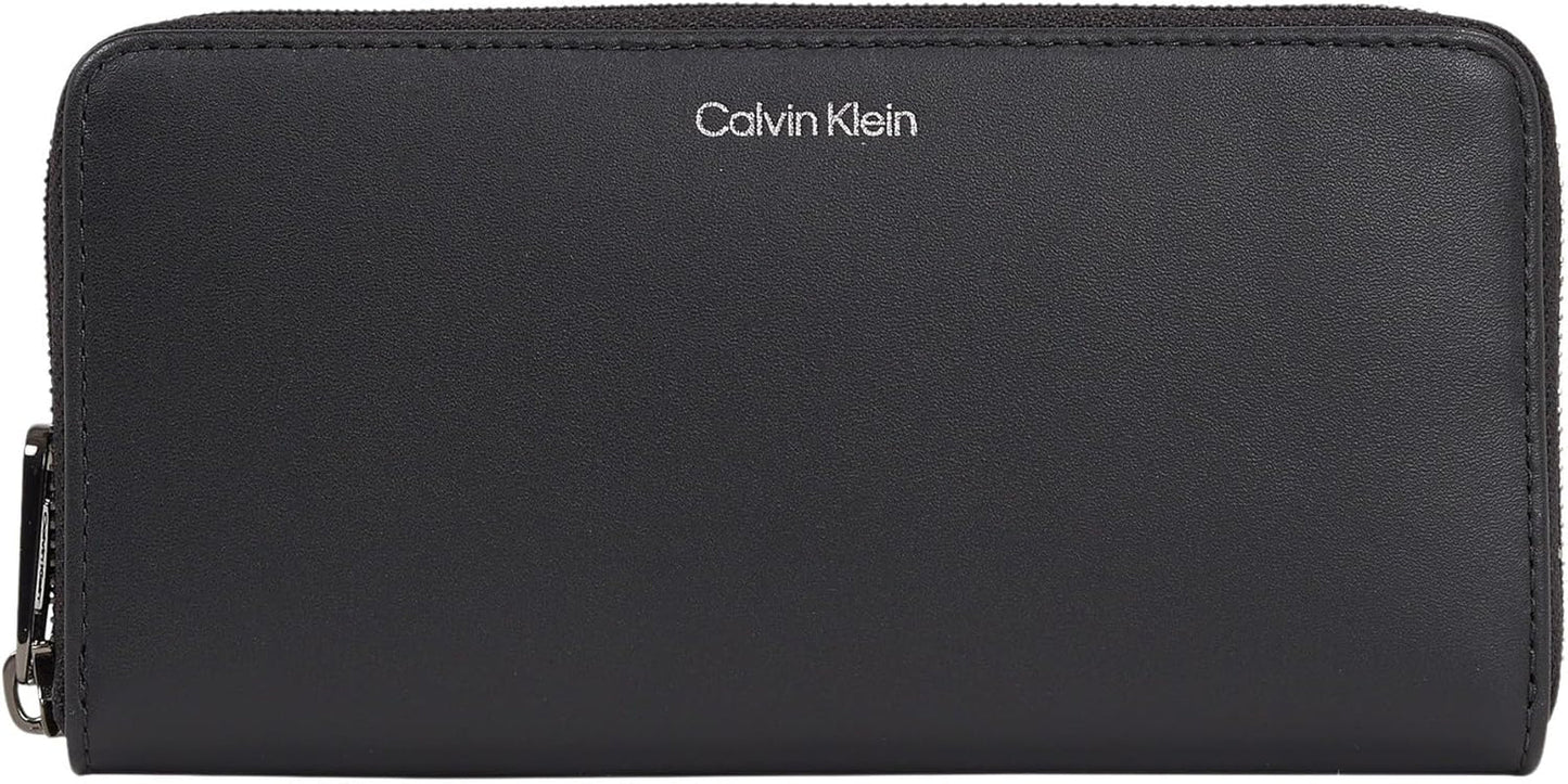 Calvin Klein CK CONCISE LONG ZIP AROUND Plånbok för män, svart (Ck Black), OS Herrplånbok Naty Shop Standardtitel