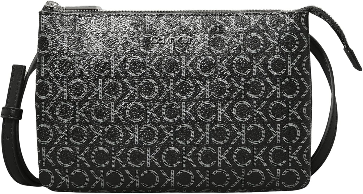 Calvin Klein Dam Ck Must Klein Axelväska, Svart (Svart Mono), Väskor i naturlig storlek Dam Naty Shop Standardtitel