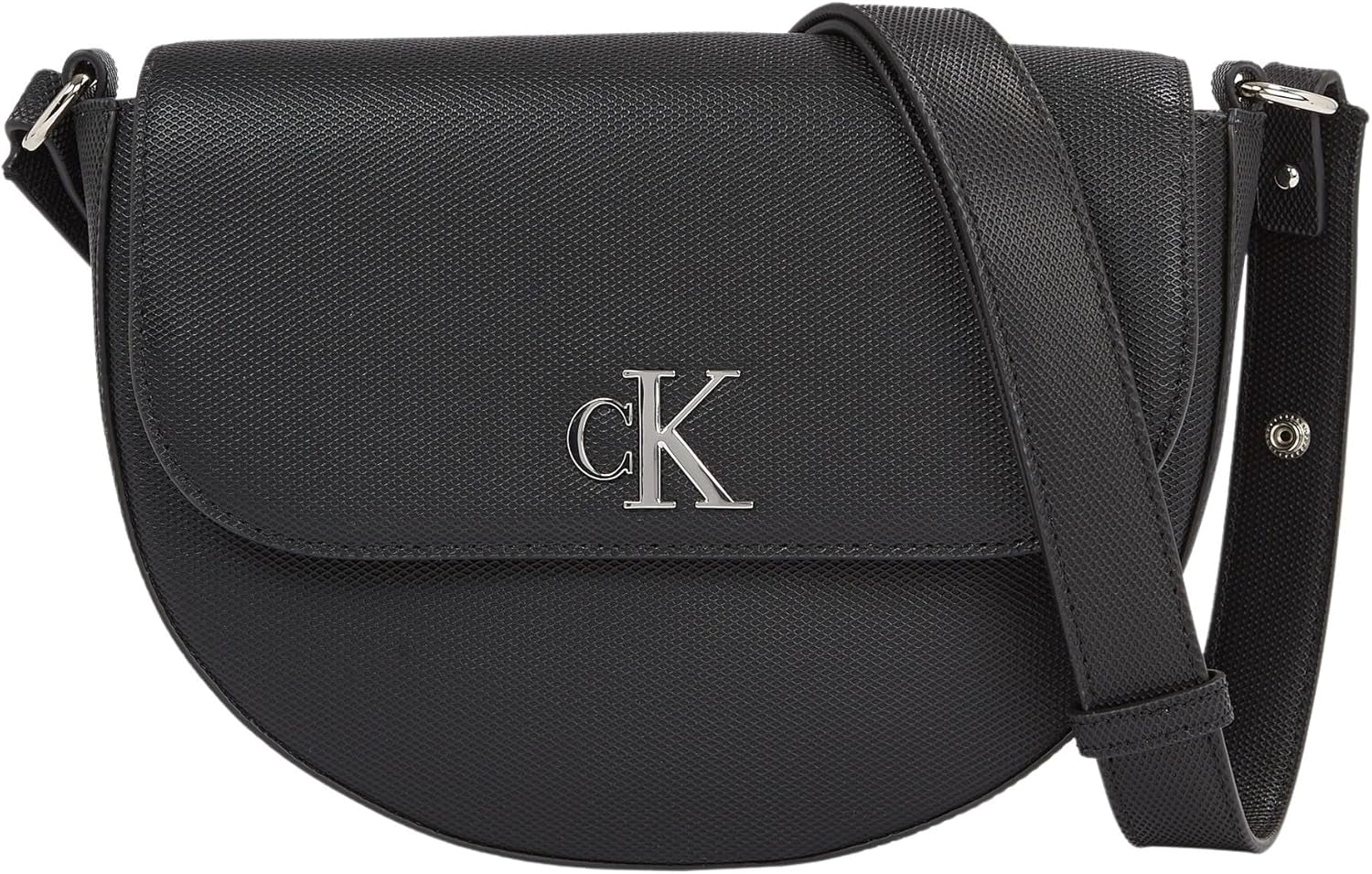 Calvin Klein Jeans Axelväska Minimal Monogram Sadelväska Klein Väskor Dam Naty Shop Svart (Svart)