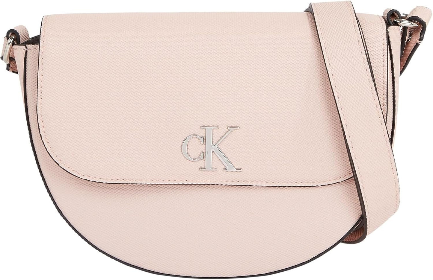 Calvin Klein Jeans Axelväska Minimal Monogram Sadelväska Klein Väskor Dam Naty Shop Rosa (Blek Conch)