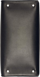 Calvin Klein Ladies Turn Lock Satchel - 2 i 1, Veganskt läder, 3 fickor Becky Turnlock Axelväska, Svart/Silver Damväskor Naty Shop