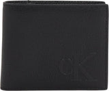 Calvin Klein Sculpted Impression för män Billfod Cc Lv04g1022g Resetillbehör Bi-Fold plånbok Herrplånbok Naty Shop Svart (Na Svart) Os