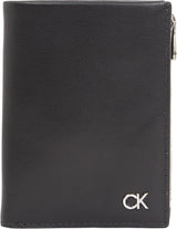 Calvin Klein METAL CK TRIFOLD 6CC W/DETACH C Herrplånbok, Svart (Ck Black), OS Herrplånbok Naty Shop Standardtitel