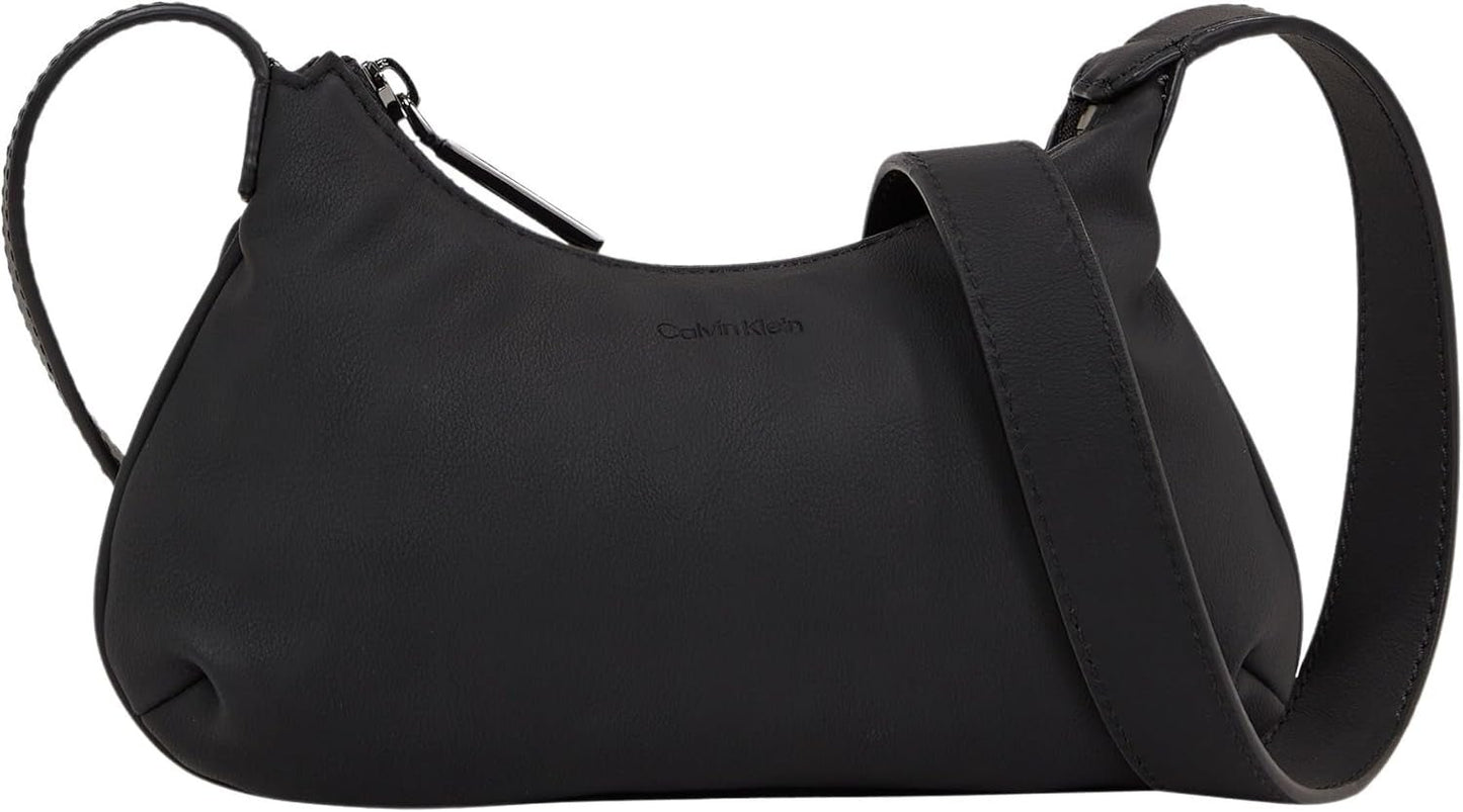 Calvin Klein Crossbody Klein Dragkedja Axelväska, Svart (Ck Svart), Väskor i naturlig storlek Dam Naty Shop Standardtitel