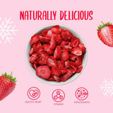Frystorkade jordgubbar 150g - Frystorkade jordgubbsskivor - Frystorkad torkad frukt - Torkad jordgubbsfrukt - Perfekt för bakning, dekoration, snacks, müsli, efterrätter Torkade produkter Naty Shop