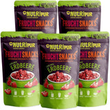 Frystorkade jordgubbar 300 g: Osötade torkade jordgubbsskivor - Frystorkade jordgubbar med ren frukt, fulla av smak: Frystorkade bär - NUTRIPUR Torkade frukter Naty Shop torkade produkter 70 G (förpackning med 5) jordgubbar