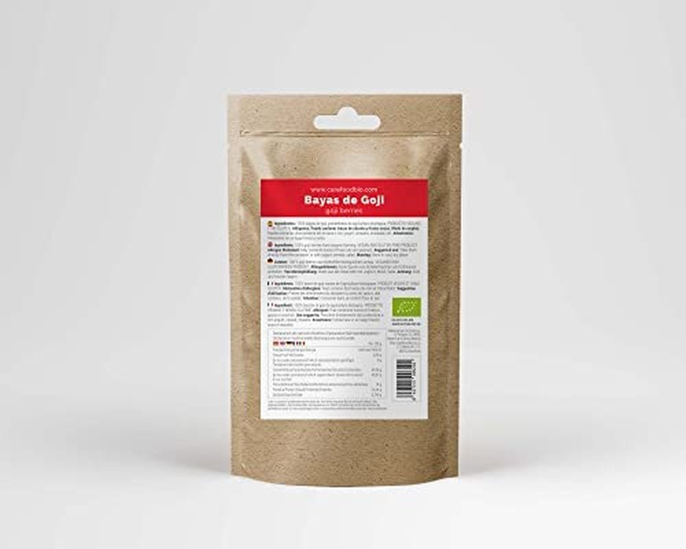 Carefood - Ekologisk Goji-frukt - Superfood 100 % naturlig torkad frukt - ekologiskt mellanmål utan tillsatt socker och lämplig för veganer - söt smak med en lätt syra - 200 g Naty Shop torkade produkter