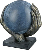 Casablanca modern design GILDE Deco Skulptur Figur Rädda världen - Globen i händerna - Höjd 19 cm Statyetter och skulpturer Naty Shop