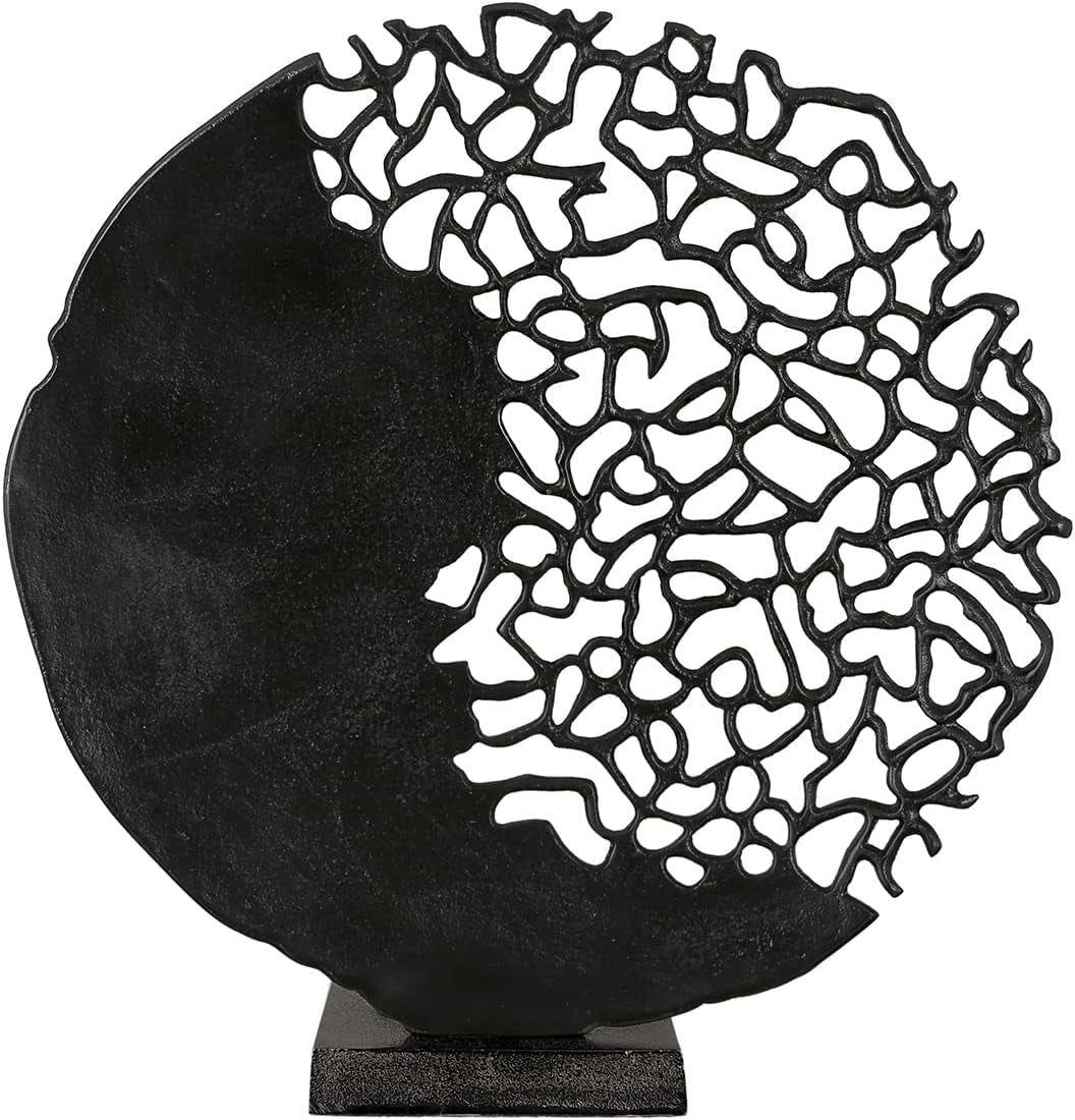 Casablanca modern design GILDE skulptur Osaka svart H: 44 cm B: 41 cm D: 10 cm 43491 Statyetter och skulpturer Naty Shop Svart Höjd 44 cm